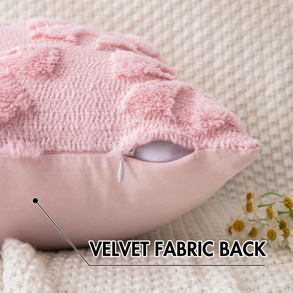 Faux Fur Bowknot Pillow Covers (Set of 2)