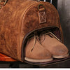 Vintage Embossed Leather Travel Duffle Bag
