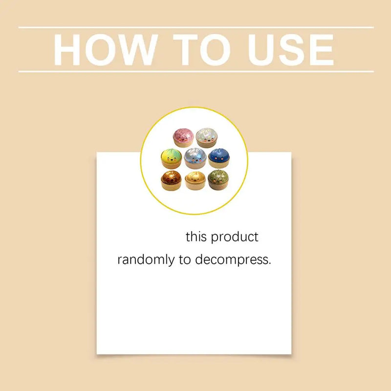 Glitter Squishy Dumpling Stress Toy