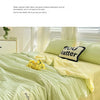 Lightweight Washed Cotton Quilt Set – Breathable Summer Bedding with Printed Pattern
