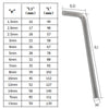 L-Shaped Hex Key Set with Flat Head Design