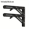Black folding shelf brackets for 14 inch or 35.6 cm size.