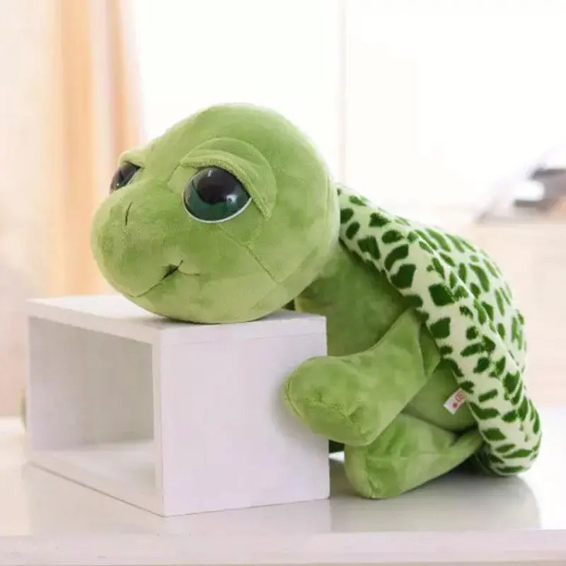 Adorable Big-Eye Green Turtle Plush Toy – Soft 20cm