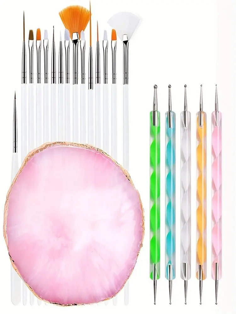 21-Piece Professional Nail Art Brush Set
