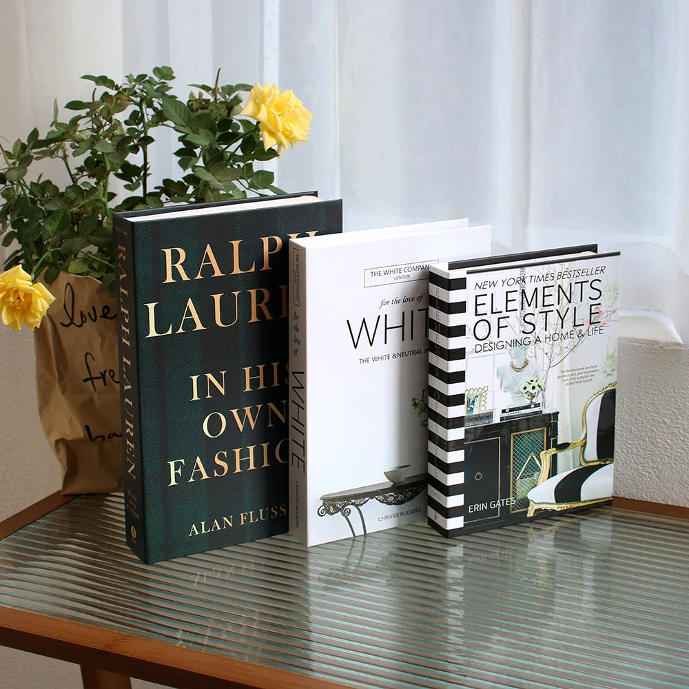 Set of 3 Decorative Faux Books for Shelf & Coffee Table Styling