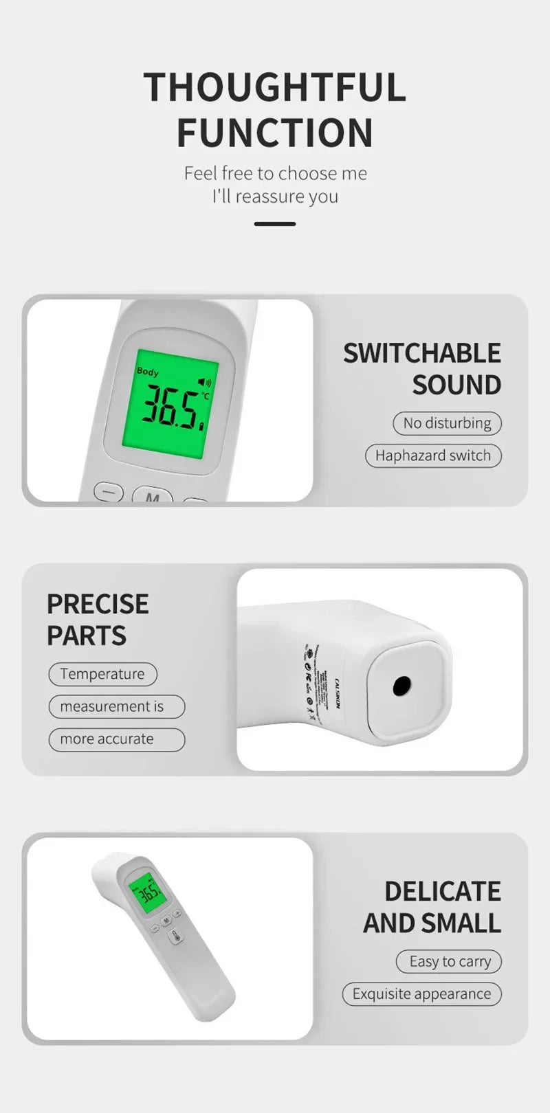 Digital Infrared Forehead Thermometer – Quick, Non-Contact Reading for All Ages