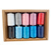1000 Yard Polyester Sewing Thread Spools — 10 Color Pack
