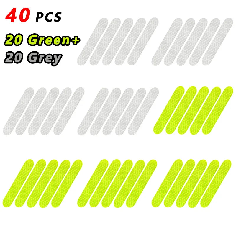 High-Visibility Reflective Safety Stickers (Multi-Color)