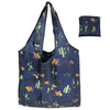 Foldable Reusable Shopping Tote with Animal Print Design