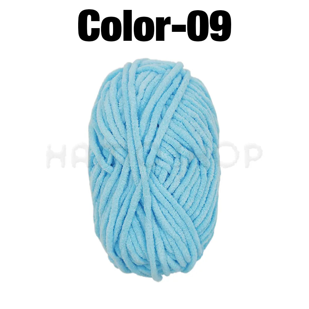 Soft Velvet Chenille Yarn for Knitting and Crochet – 2 Rolls