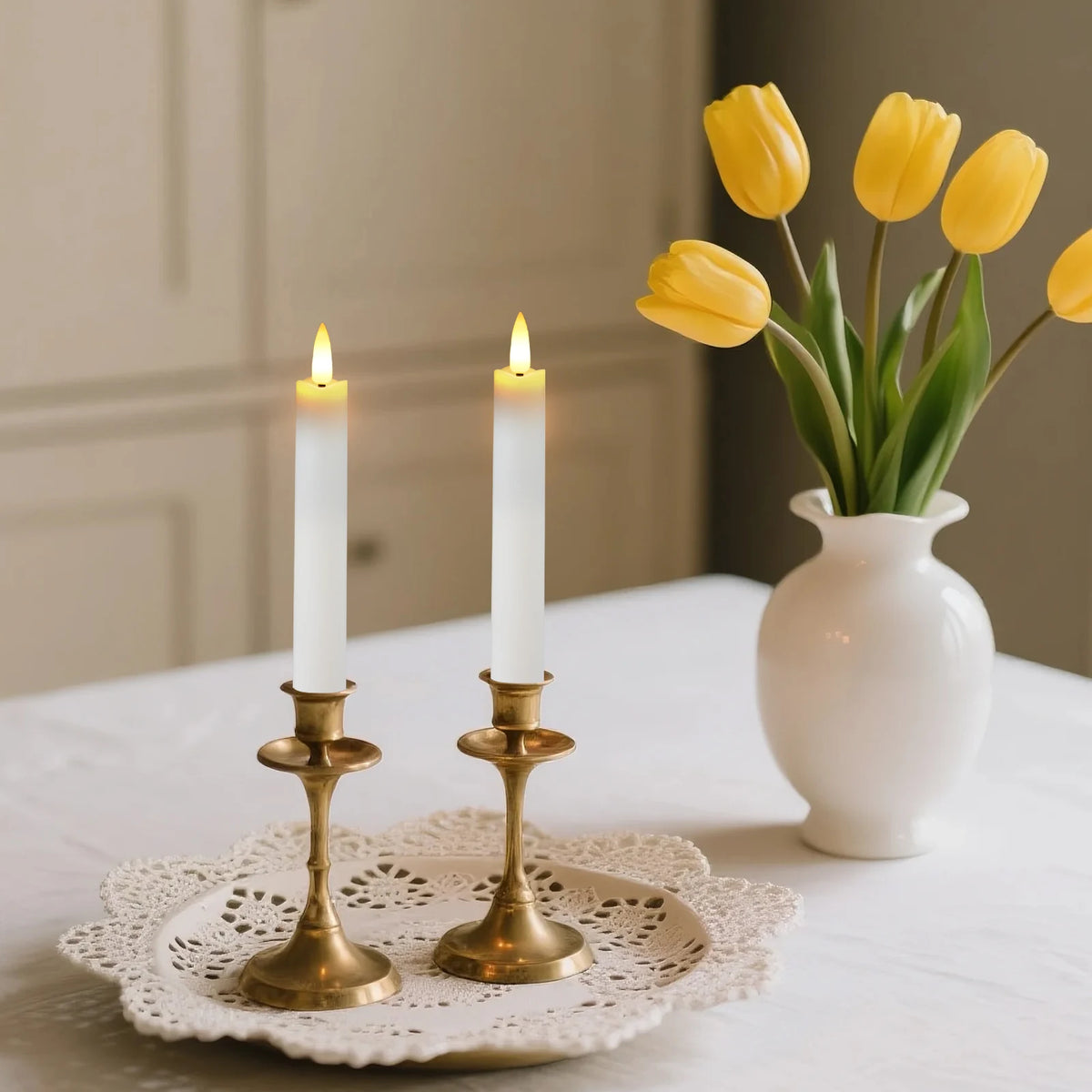 LED Flameless Taper Candles with Remote Control