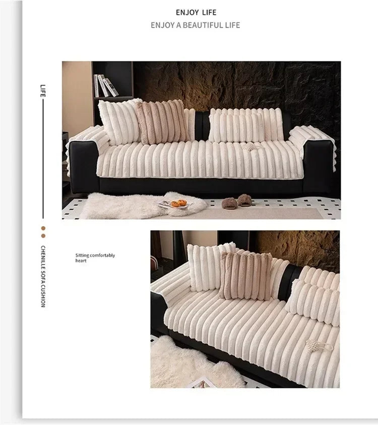 Plush Non-Slip Sofa Cushion for Warmth and Protection