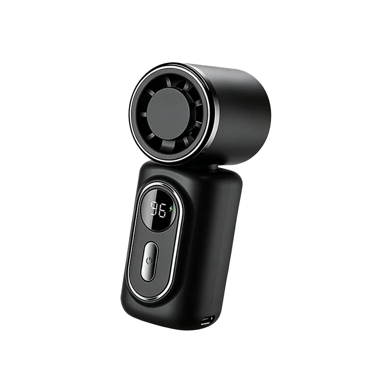 Portable Clip-On Mini Fan with LED Display