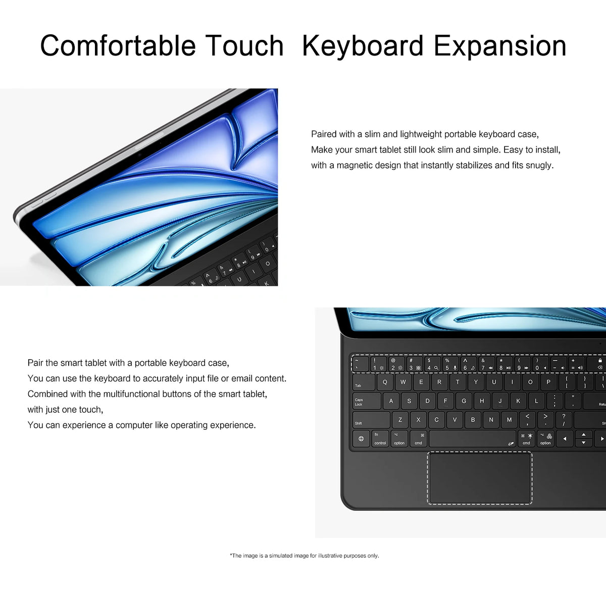 Magnetic Pogo Pin Keyboard Case for iPad Pro & Air