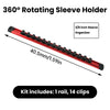 360° Swivel Magnetic Socket Organizer Rack
