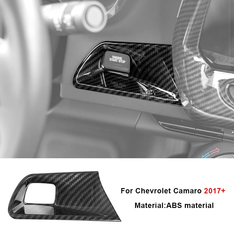 Carbon fiber interior trim kit for Chevrolet Camaro 2017+ made of ABS material