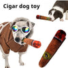 Squeaky Cigar-Shaped Plush Dog Toy