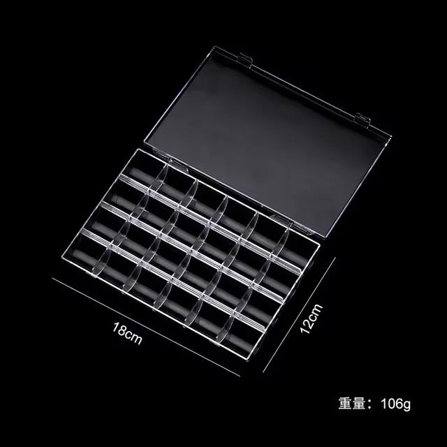 Clear 28-Slot Craft Organizer for Nail Art, Jewelry, and Small Supplies