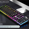 A black colorful mixed light keyboard is shown with a silver desk mat, featuring gap character double light.