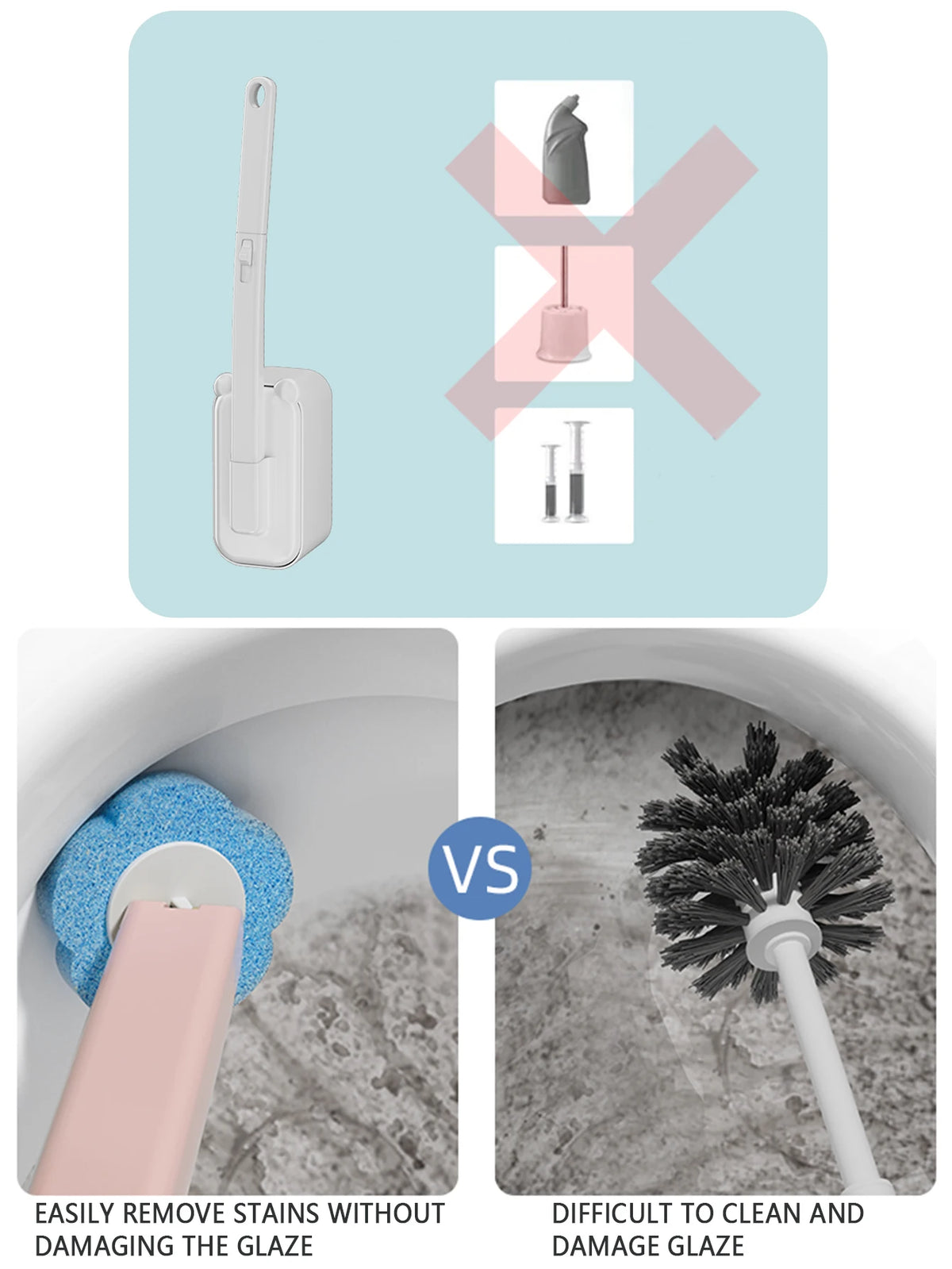 Disposable Toilet Brush Heads with Fresh Scents (3-Pack)