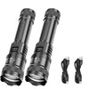 Rechargeable LED Flashlight with LCD Display and Zoom