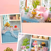 DIY Miniature Wooden Dollhouse Kit with Lighting