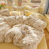 Washed Microfiber Duvet Cover Set with Pillowcases