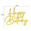 Golden Acrylic Happy Birthday Cake Topper