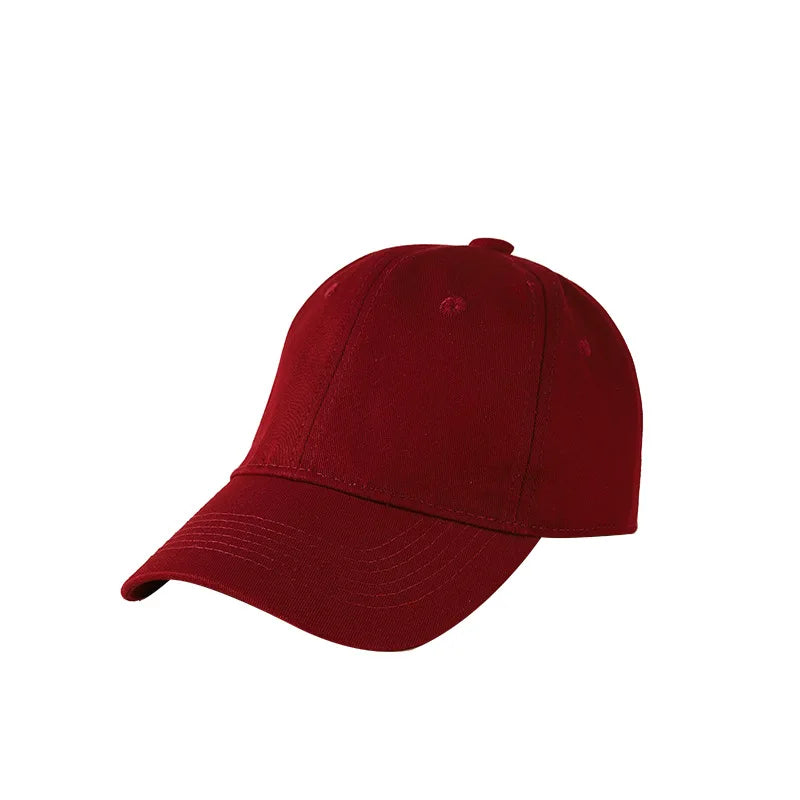 A maroon classic cotton dad hat shown from the side.