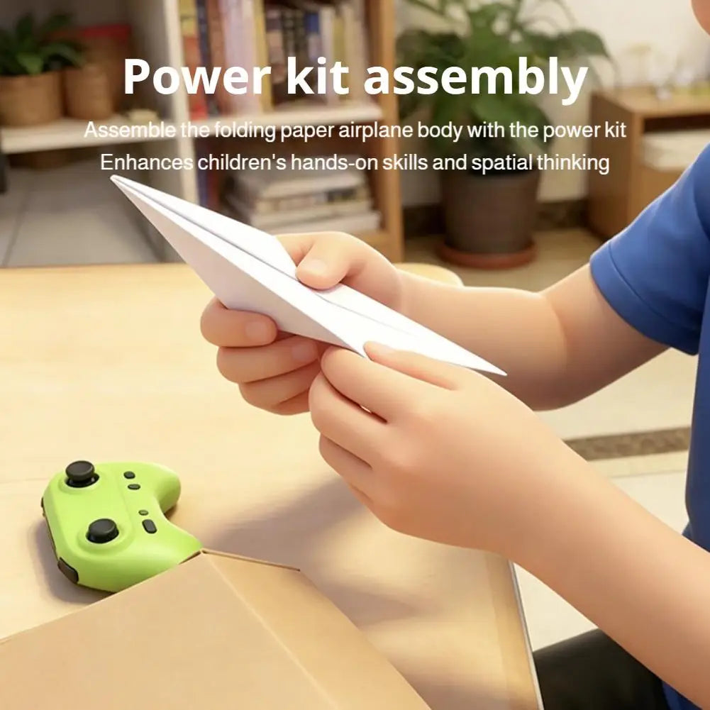 Electric Paper Airplane Kit with Gyro Stabilizer Remote Control