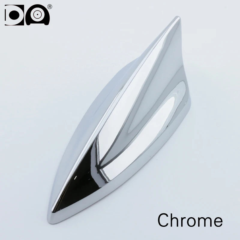 Chrome 5D Shark Fin Car Antenna for FM/AM signal reception
