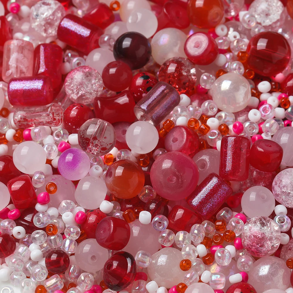 50g Colorful Glass Mix Beads for Jewelry Making