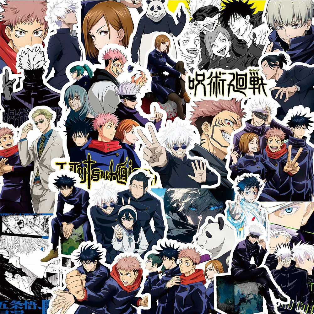 Jujutsu Kaisen Anime Sticker Pack – 80 Waterproof Decals