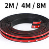 Roll of black rubber seal strip with red markings for car window, windshield, and sunroof