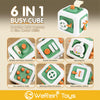 Montessori 6-in-1 Baby Busy Cube – Sensory Fidget Toy for Toddlers