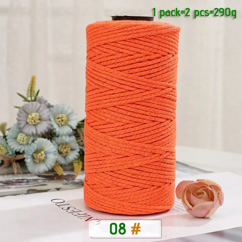 100% Cotton Hollow Yarn for Knitting & Crochet