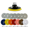 4-Inch Diamond Polishing Pads with Backer Pad (50-3000 Grit)