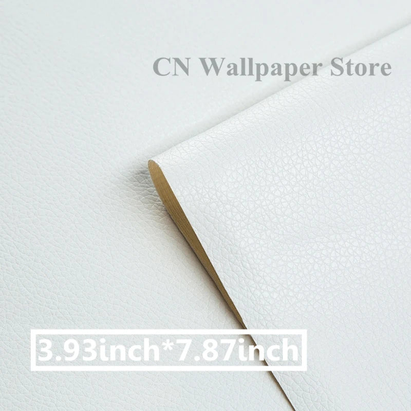A roll of white leather repair patches for furniture, car seats, and bags.