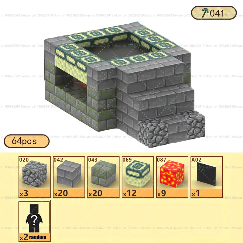 Magnetic Building Blocks Mine World Cube Set