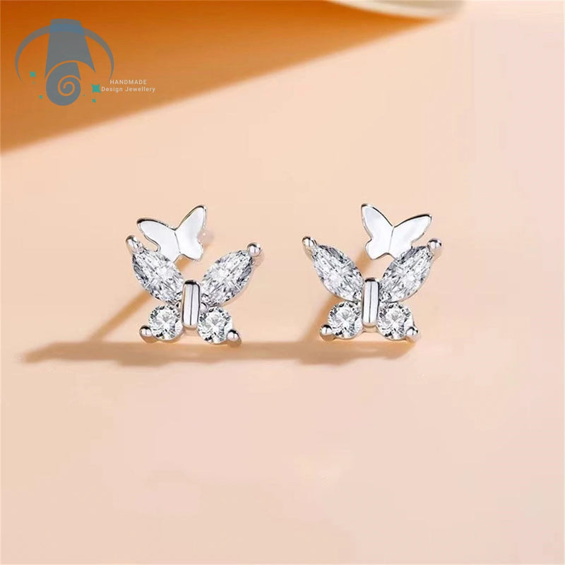 Minimalist Moonstone Stud Earrings