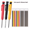 Heavy-Duty Carpenter Pencil Set with Extended Tip and Built-In Sharpener