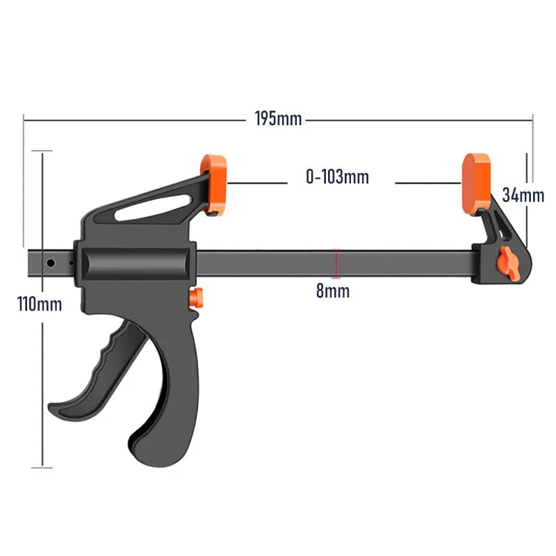 4-Inch Quick-Release Woodworking Bar Clamps (Set of 2 or 5)