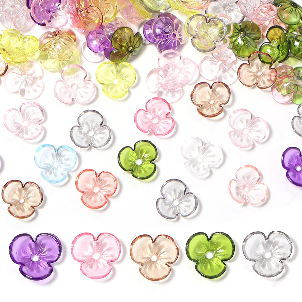 Floral Resin Bead Caps for Jewelry Making