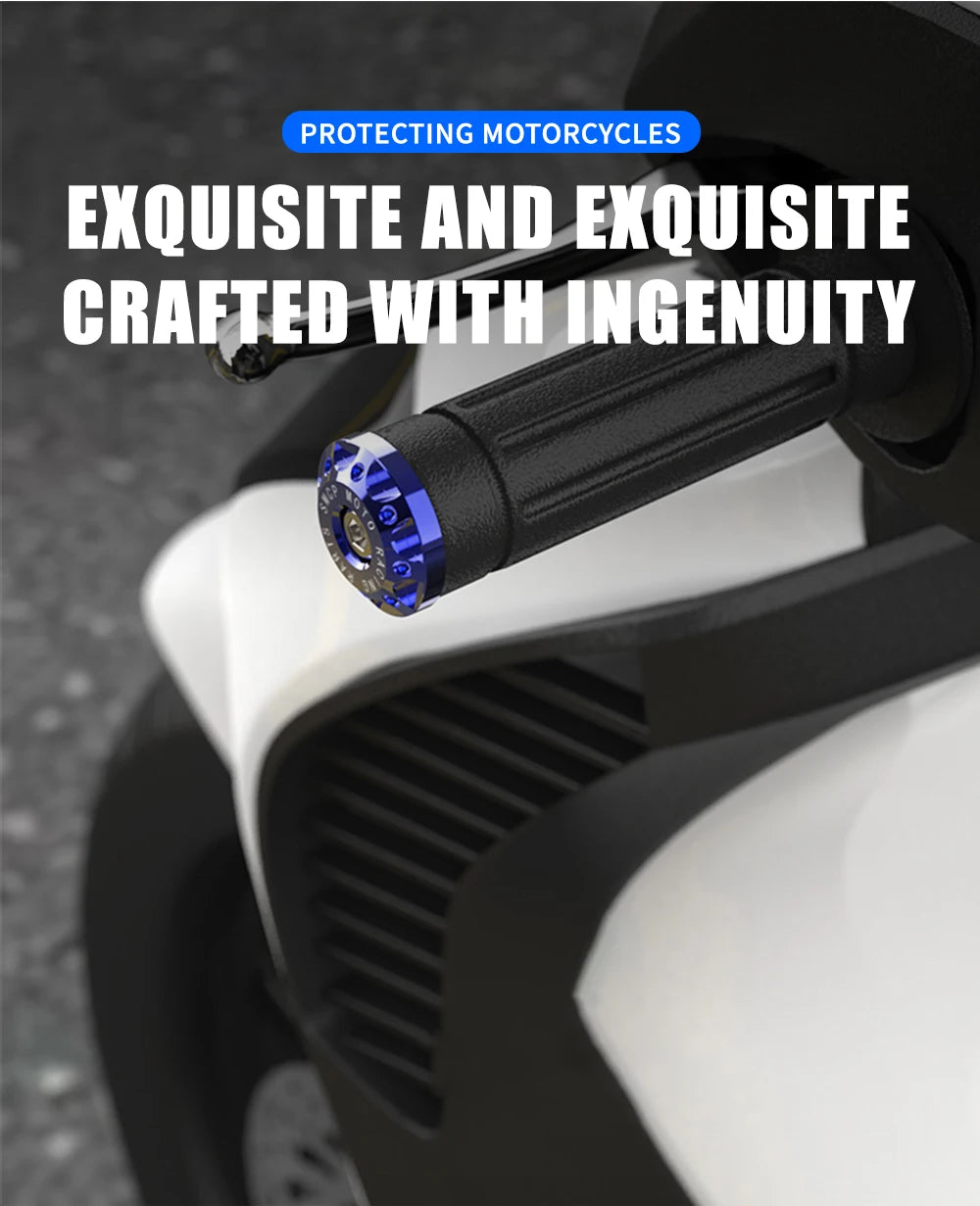 CNC Aluminum Motorcycle Handlebar End Plugs with Rubber Grip