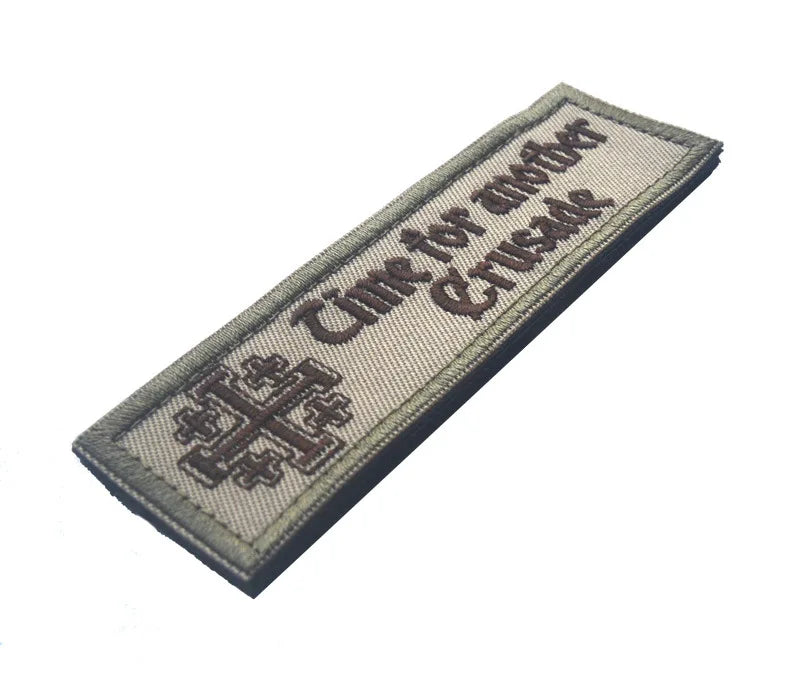 Knights Templar Cross Patch with Hook and Loop Backing