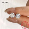 Classic Moissanite Stud Earrings in Sterling Silver