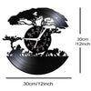 African Safari Cartoon Lion Vinyl Record Wall Clock – Silent Non-Ticking, 12-Inch Decor for Kids' Rooms and Playrooms
