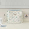 Bow Print Makeup Bag with Large Capacity
