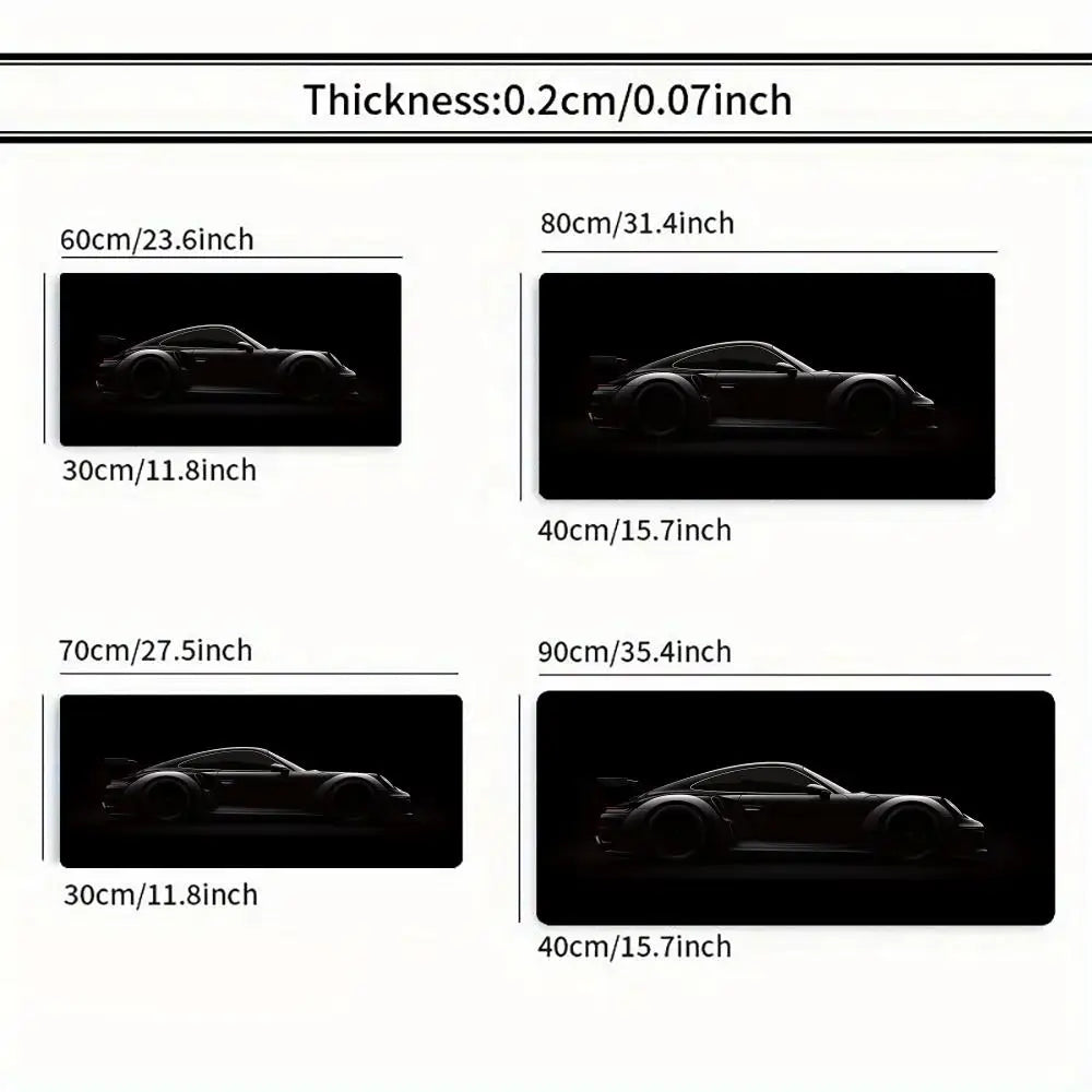 Large Non-Slip Desk Mat with Smooth Fabric Surface