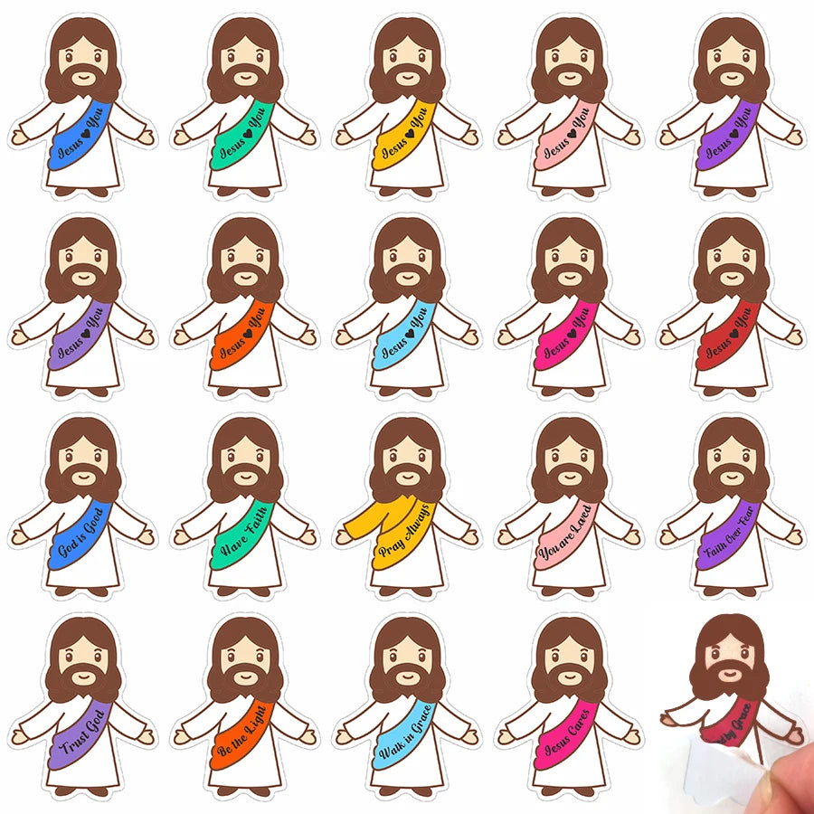 Jesus Loves You Waterproof Vinyl Sticker Pack